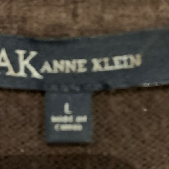 ANNE KLEIN | L | Brown v-neck sweater - Picture 7 of 7